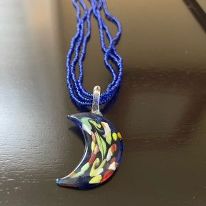 Moon glass necklace